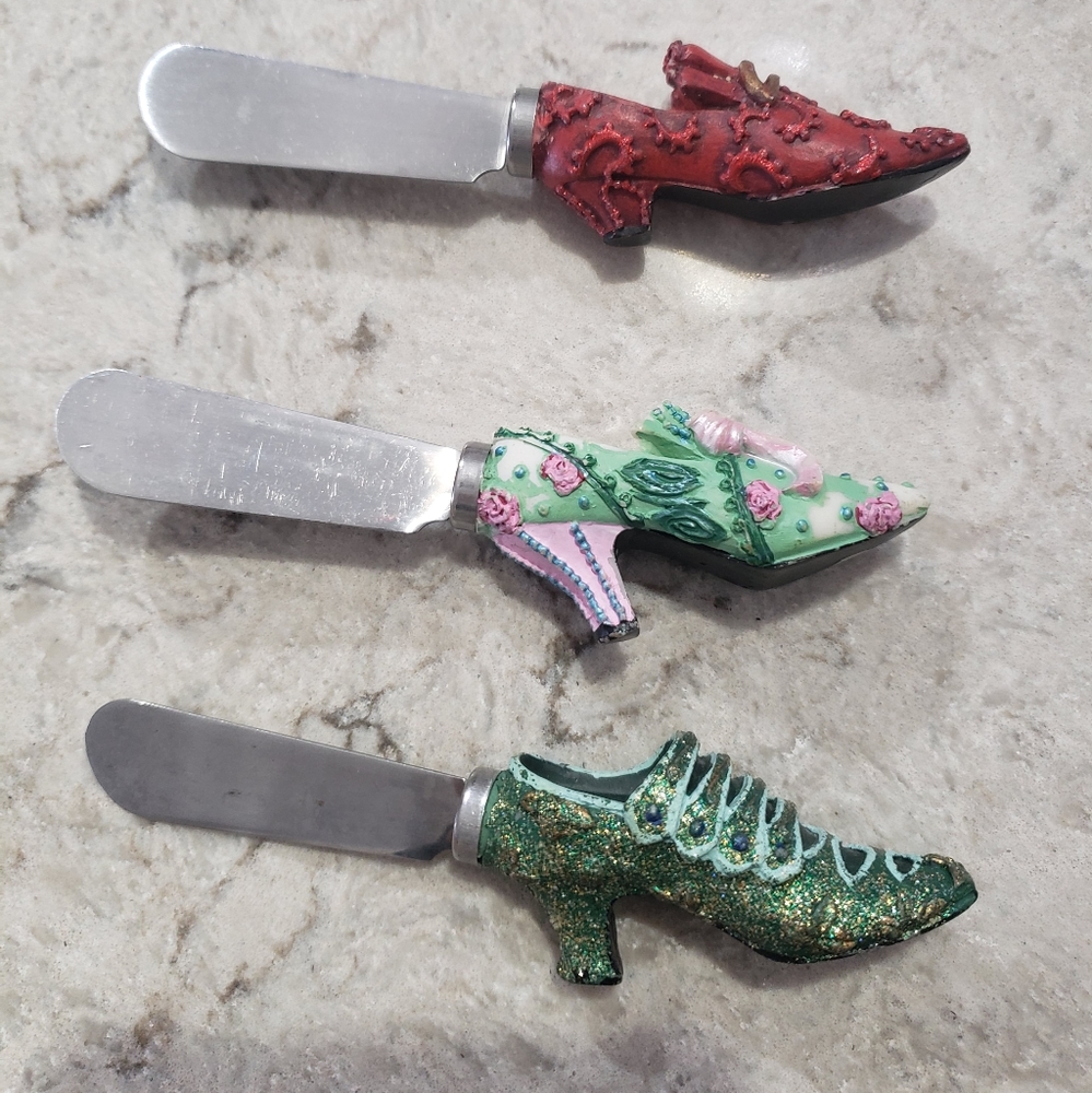 Victorian Shoe Butter/Cheese Spreaders (set of 3)